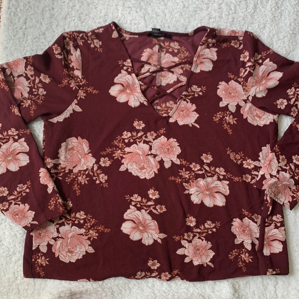 Forever 21 floral blouse